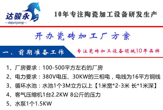 新開辦瓷磚加工廠需要哪些設(shè)備？
