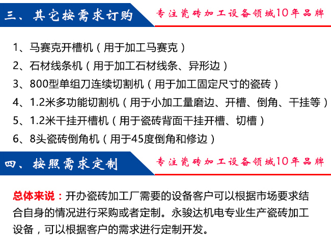 新開辦瓷磚加工廠需要哪些設(shè)備？